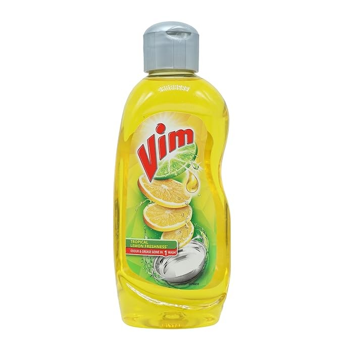 Vim Drop Liquid Lemon Dishwash - 225 ml Bottle
